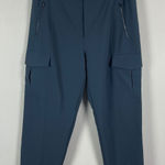 Athleta  Endless High Rise Cargo Pants Women Size 14 Blue Zip Pockets Activewear Photo 0