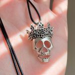 Handmade rock punk goth style skull necklace☠️ Photo 0
