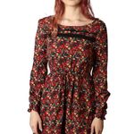 LC Lauren Conrad Women's  Long Sleeve Floral Dress - S Photo 2