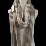 A New Day Unisex Ribbed Knit Oatmeal Multicolor Specks Scarf One Size NWT Photo 1