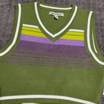 Urban Outfitters Randi Shrunken Sweater Vest NWT Size M - Green Photo 6