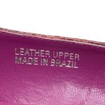 Bisou Bisou new  ❥ Python Leather Square Toe Sculptural Wood Heel Pumps ❥ Pink Photo 11