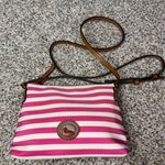 Dooney & Bourke Women's Pink White Striped Crossbody Bag Casual Photo 0