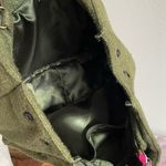Goldie  Olive Tote with Pink Ribbon Detail Photo 5