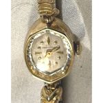 Vintage Longines 10k Gold Women's Gold Tone Hexagonal Face Swiss Made Watch Photo 9