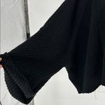 Free People  Black Crew Neck Sweater Photo 3
