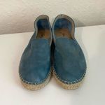 Free People Blue Teal Leather Lauren Canyon Espadrille Shoes Photo 3