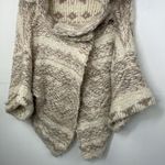 Sleeping On Snow Sweater Womens Beige Cardigan Open Asymmetrical Flowy XS Photo 2
