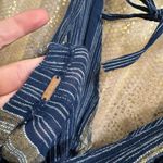 Free People Kind Favor Navy Blue Cotton Wide Leg Romper Jumpsuit Medium Photo 8