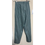 VIntage All Week Long Wool Dress Pants Womens 4P green herringbone pleated Photo 4