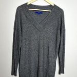 Apt. 9  Gray V Neck Knit Sweater Photo 3