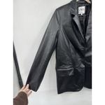 ZARA Faux Vegan Leather Blazer Women XS Black Grunge Skater Whimsigoth Academia Photo 8