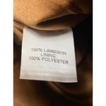 Michelle Mason Faux Vegan Leather Brown Zip Back Mini Pencil Wrap Skirt Size 4 Photo 4