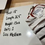 Market & Spruce Striped Hooded Long Sleeve Top Ivory Red Brown Size Medium NWT Photo 10