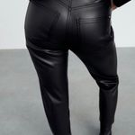 ZARA Faux Leather Mom Fit Pants Photo 5