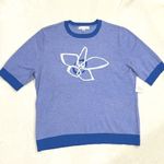 Daily Thread Blue Floral Short Sleeve Sweater NWT Size Large Photo 7