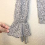 Lucky Brand  Gray Bell Tie Sleeves Soft Sweater Size M Photo 6