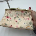 Vintage Floral Kiss Lock Clutch Purse with Mirror Gold Frame Evening bag Pink Photo 5