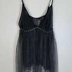 Victoria's Secret Vintage 90’s 2000’s Victoria’s Secret Chemise Sheer Black with Rhinestones M L Photo 1