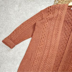 Nili Lotan X Target Cableknit Longline Cardigan Sweater Wool Blend Chunky Brown Size L Photo 5