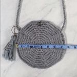 Cute Crocheted Small Silver Circle Crossbody Purse!✨ Photo 6