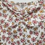 Acting Pro  White Pink Yellow Green Floral Ruffle Sleeve Top Photo 7