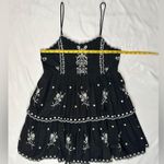 Urban Outfitters  Hanna Embroidered Scalloped Mini Dress - Black/Ivory - S Photo 6
