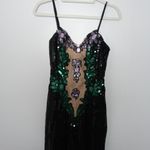 Vintage Alyce Designs sequin beaded dress Green Size 8 Photo 3