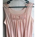 Vintage long peach nightgown lace ruched front size M Pink Size M Photo 1