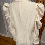 Pretty Little Thing Blazer Woven Lapel Side One Button Puff Sleeve Oversized Plus-size Cream Photo 3