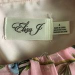 Eliza J NWT Blush Pink Floral Print Chiffon Cascade Long Sleeve Maxi Dress Photo 7