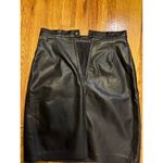 Amati Vintage 90s Black Genuine Leather Zipper Skirt Women’s 6 Bikercore Grunge Photo 5