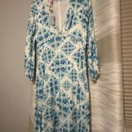 Luli Fama Maxi Dress Sky Blue & White Sz S Small Beach Wear MSRP $208 Photo 1