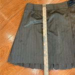 Doncaster Pleated Pinstripe Skirt — Size 12 - Brown Preppy Office Academia Fit Photo 4