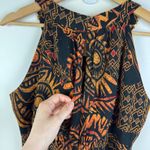 R & K Originals Maxi Dress Size 10 Beaded Neckline Empire Waist Boho Tribal Black Photo 4