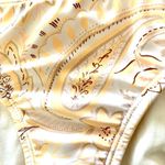 Xhilaration Juniors Cheeky Bottom Cream Yellow Paisley Print Bikini Swim Size S Photo 3