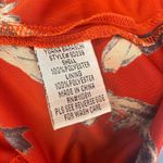 Yoana Baraschi  Anthropologie Redish Orange Long Sleeve Feather Dress Size Small Photo 1