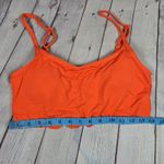 Aerie Orange Textured Lettuce Hem Scoop Bikini Swim Top Crop Bra L Photo 8