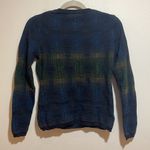 M by Missoni Green Blue Plaid Lightweight Knit Sweater Long Sleeve Size 42 Photo 7