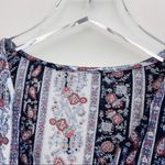 Forever 21 Boho Kimono Cardigan Shawl Stripe Floral Paisley Photo 7