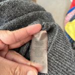 Vince  Colorblock Preppy Sweater L Classic Gray Navy Minimalist Academic Business Photo 4