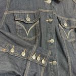 Venezia 18/20 Dark Wash Denim Jacket Jean Trucker Western Buttoned Retro Classic Black Photo 2