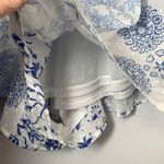 En Creme Pleated Lined Side Zip Short Size Medium Blue Photo 2