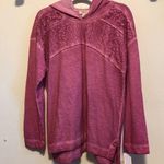 Style & Co  sweatshirt hooded pullover NWT pink lace size M Photo 0