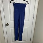 We Wore What We‎ Wore What high rise slit hem fold over blue leggings size small Photo 8