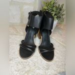 Sol Sana  Tiki Heel Leather Pump Black Size 39 (8.5) Photo 5