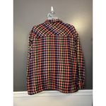 Spoon Jeans Jacket Womens 3X Black Multicolor Houndstooth Shacket Button Front Photo 3
