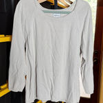 Avenue  Women's Elegant Light Gray 100% Cotton Sweater Size 2X 18/20 Photo 0