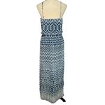City Triangles  Navy Blue Ikat Print Maxi Dress Boho Summer Beach Vacation Medium Photo 4