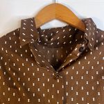 Koret of California Brown with Bows Button Front Tank Blouse Size Medium Photo 2